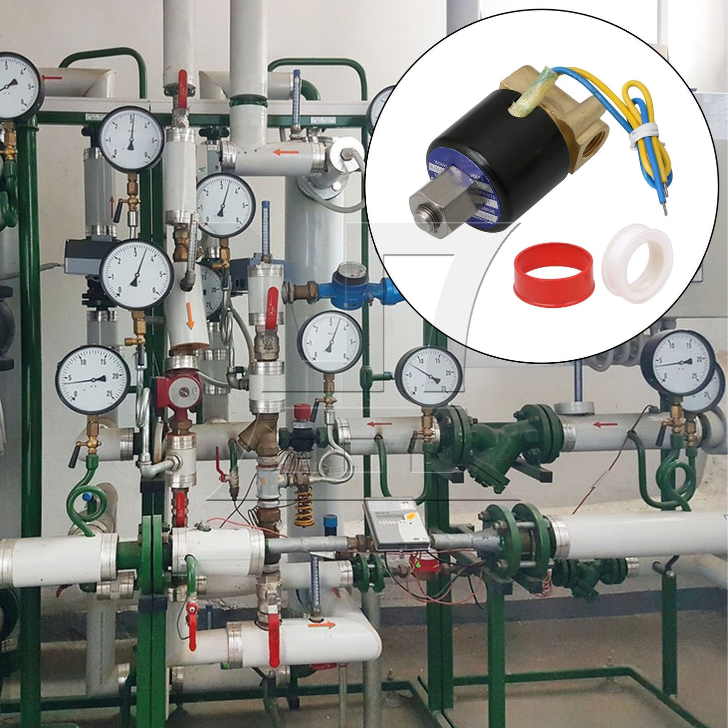 BQLZR DC 12V 1/4" N/O 2 Way Brass Solenoid Valve NBR Air Water Oil Electric Pneumatic