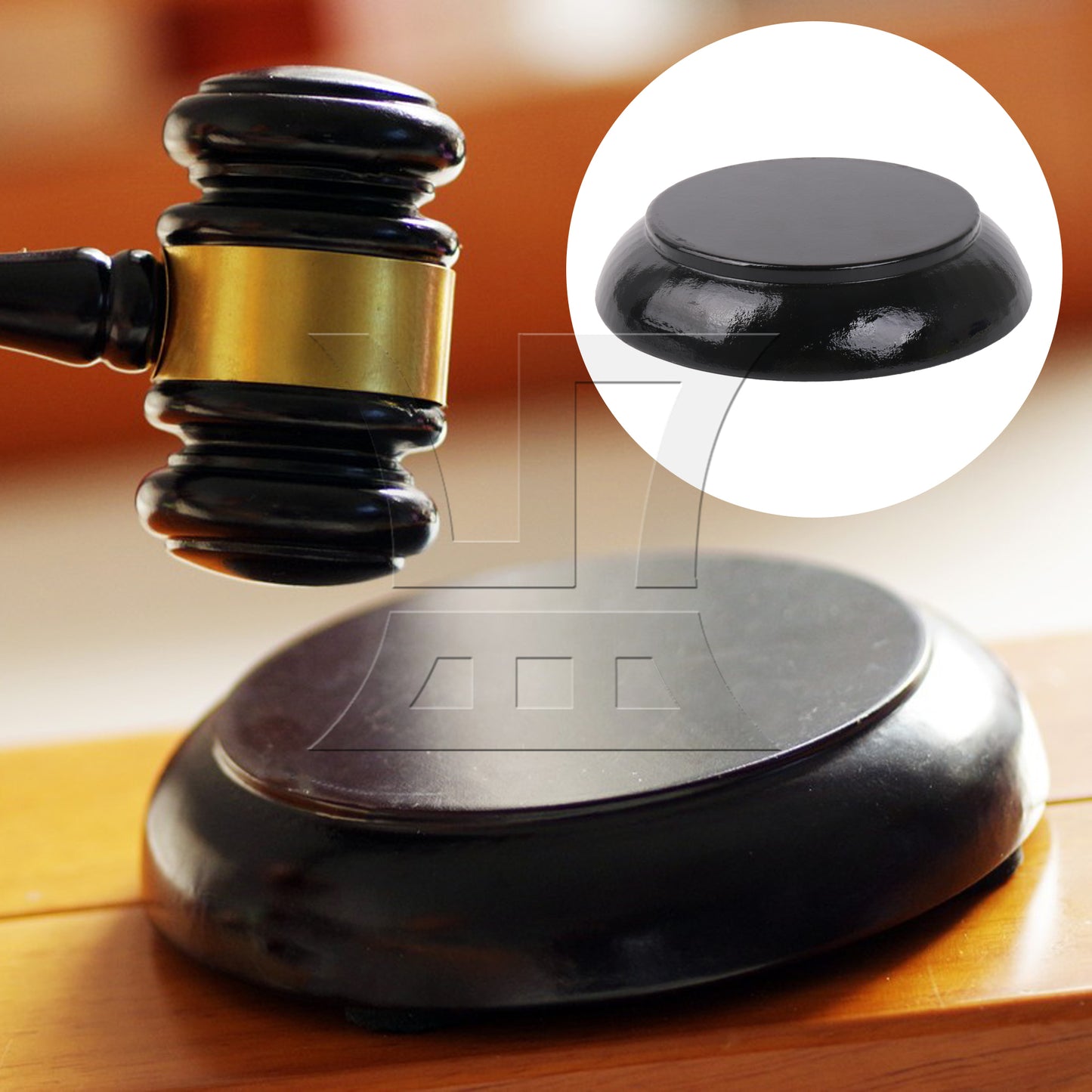 BQLZR Pure Handmade Wood Gavel Sound Block for Lawyer Court Judge Auction