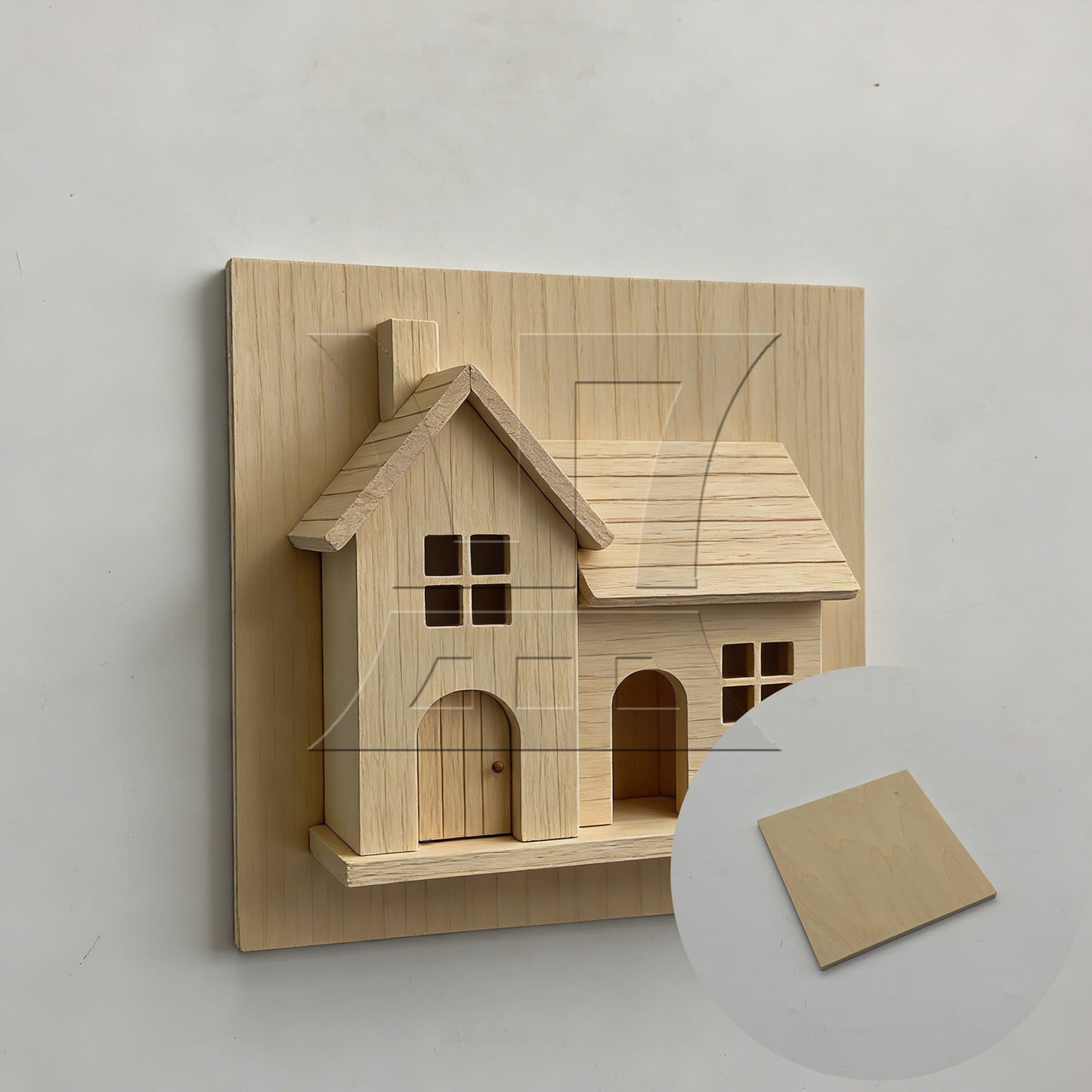 BQLZR Square Smooth Basswood Plate Board 10x10x0.5cm for DIY Model Making