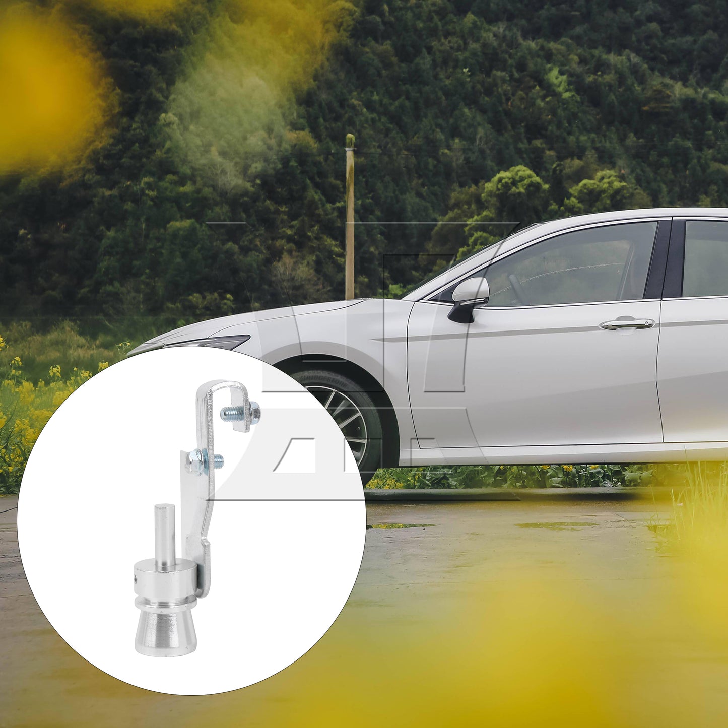 BQLZR Silver M Alum Turbo Sound Exhaust Silencer Pipe Whistle Blowoff Valve Simulator