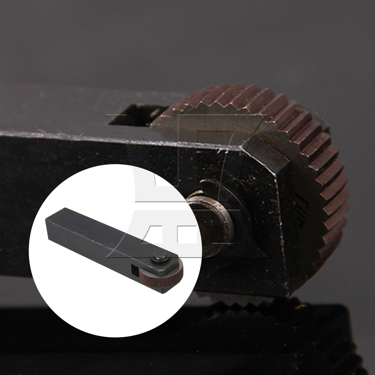 BQLZR One Wheel 1.0mm Pitch Straight Linear Knurling Tool 112mm Length 8mm Hole Dia