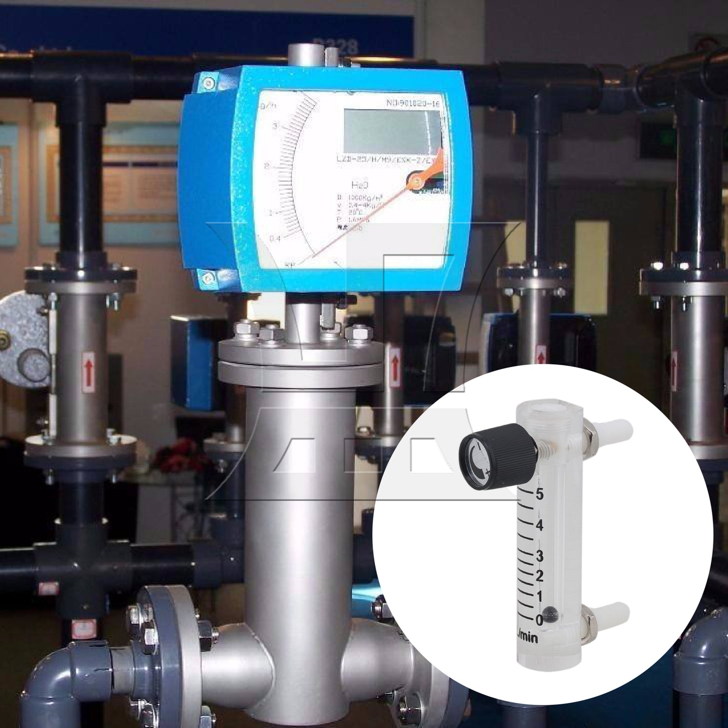 BQLZR 0-5LPM Air Flow Meter Oxygen Flow-meter Gas Flowmeter Measure Black & White