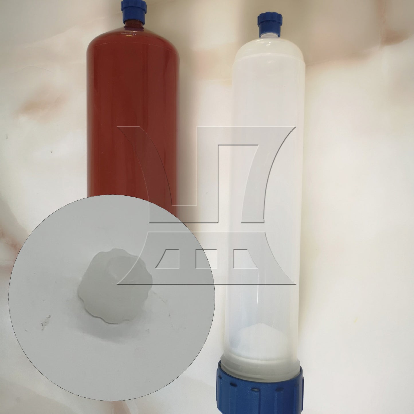 BQLZR 100pcs White Round Airtight Dispensing Industrial Syringe Caps Screw Type