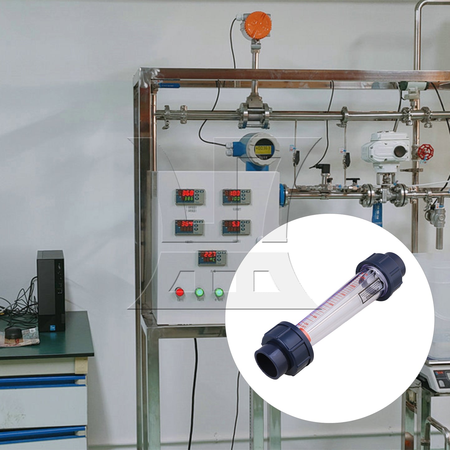 BQLZR Plastic LZS-25 Water Flow-meter Flow Testing 250-2500L/H for DN25 Tube