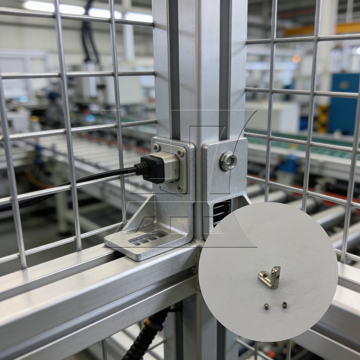 BQLZR Carbon Steel Interior Corner Connector Joint Bracket 3030 Silver
