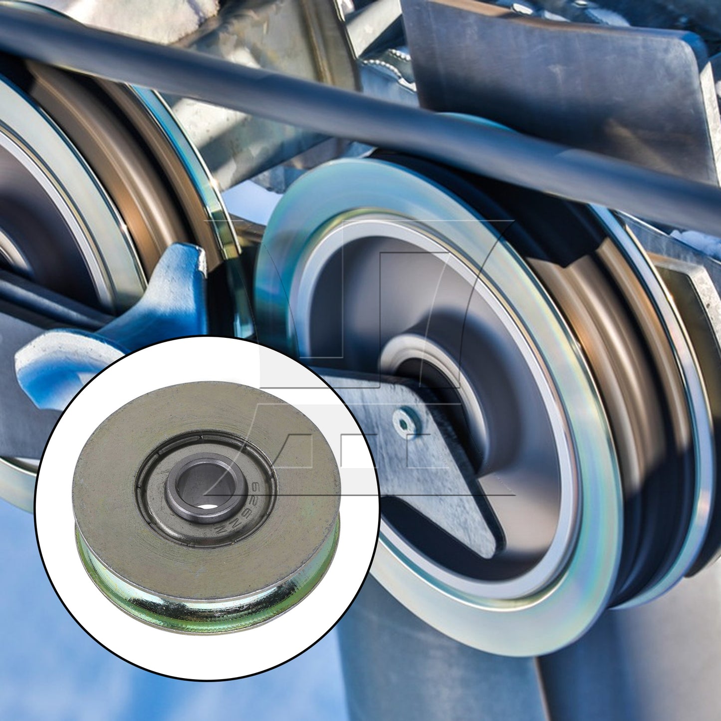 BQLZR 6.4x32x8mm Bearing Guide Rail Idler Passive Wheel Groove Pulley BQLZR
