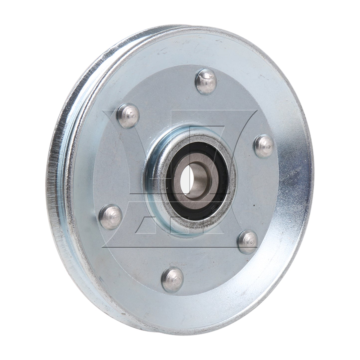 BQLZR 90x10mm Silver V-Shape Iron Bearing Steel Cable Wheel Bearing Idler Pulley