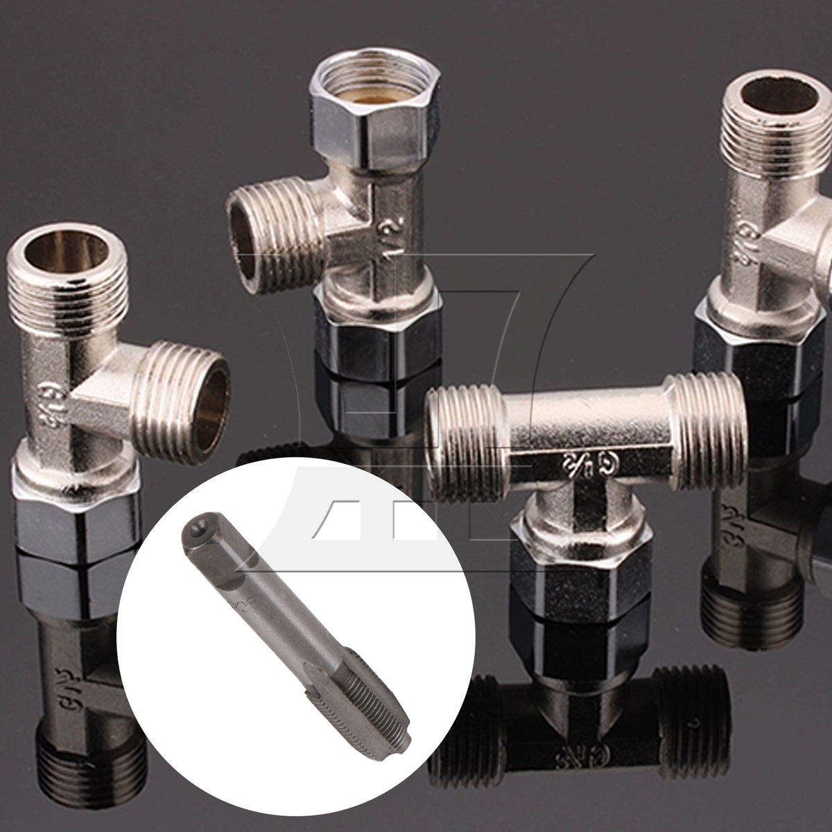 BQLZR Bearing Steel 1/8 BSP Hand Tap Machine Taper Drill Bit Tool for Pipe Thread