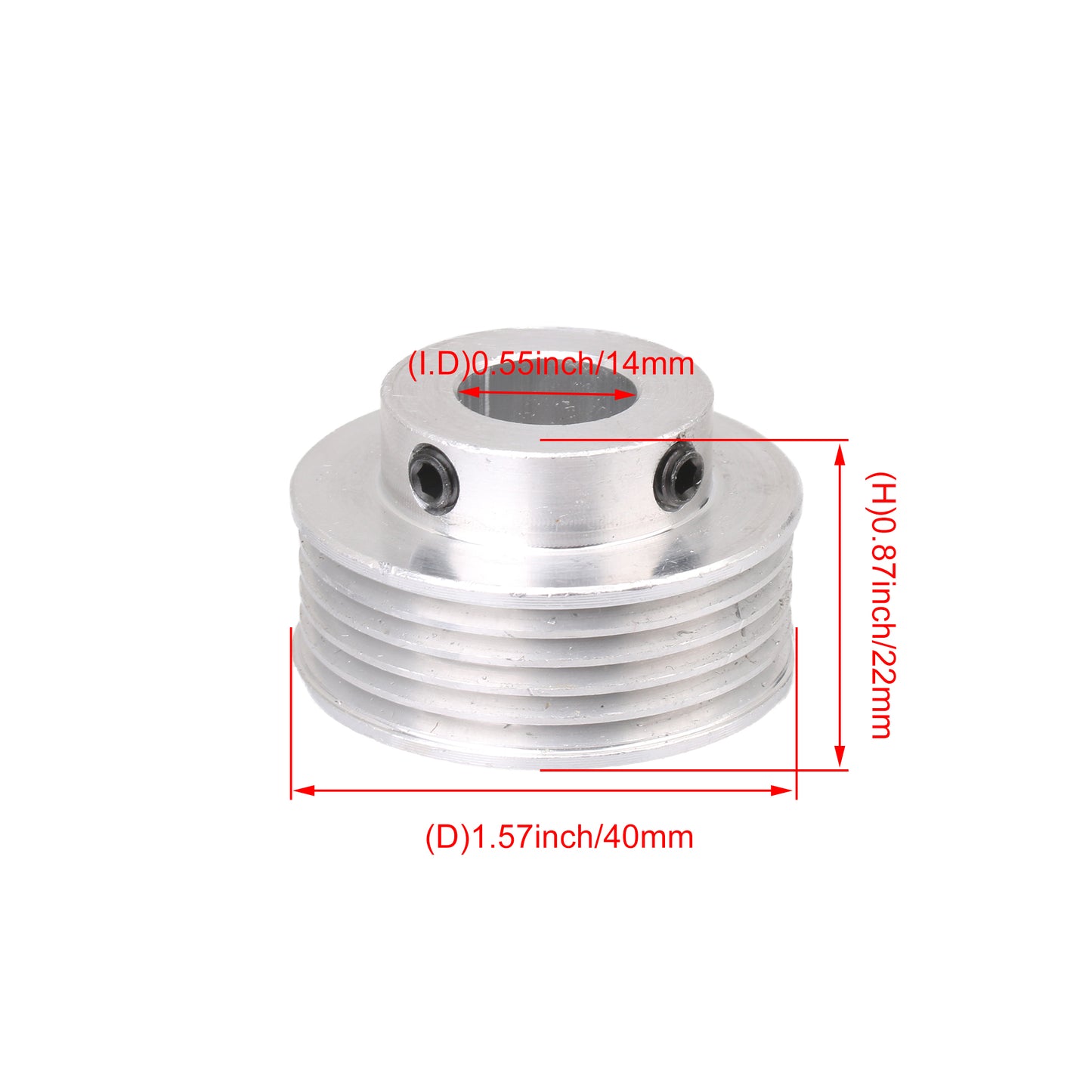 BQLZR 6 Teeth Outer Diameter 40mm Inner Hole 14mm PJ Belt Pulley for Motor Shaft Mini Table Electric Saw Sawing Machines
