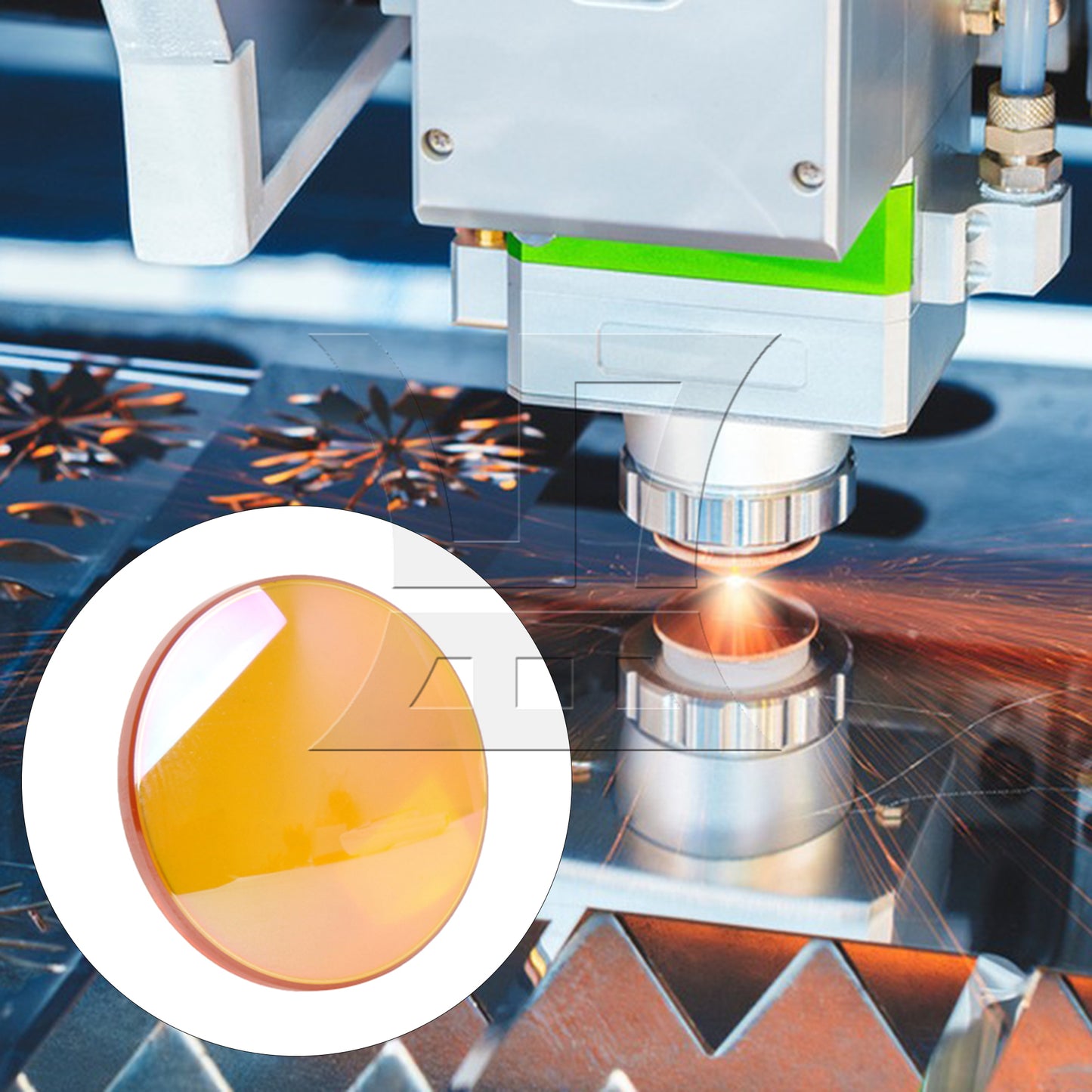BQLZR 20mm Focus Lens Mirror for 80-150W CO2 Engraving Machine 1 Inch Focal Length