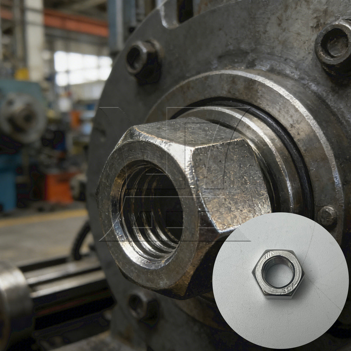 BQLZR 1pc Stainless Steel Hexagonal Nut 1/2-13inch for Industrial Production