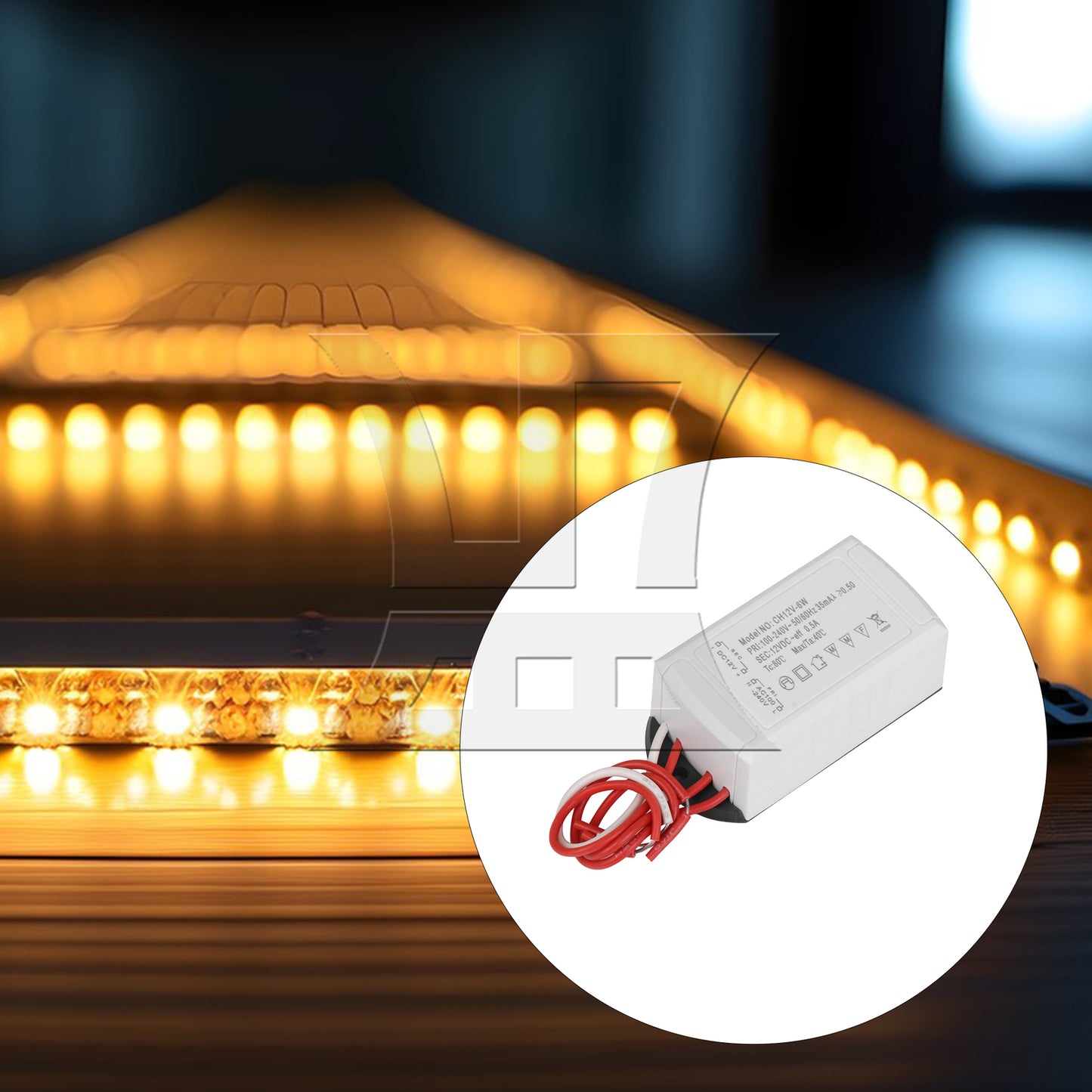 BQLZR LED 100-240V AC to 12V 6W 0.5A Constant Voltage Transformer for 12v LED
