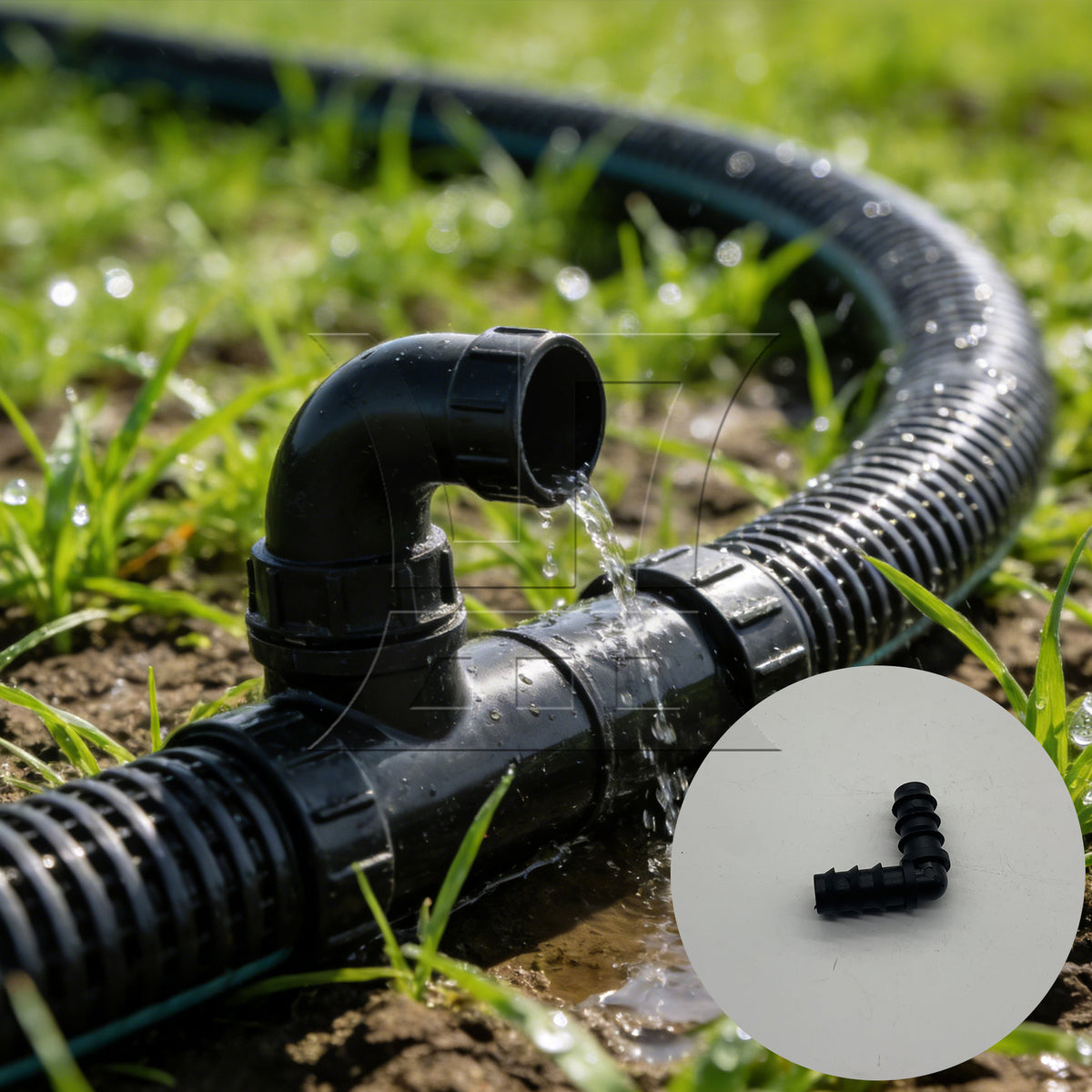BQLZR Barbed Elbow Connector Agricultural Garden Irrigation Fitting 15.5mm Dia