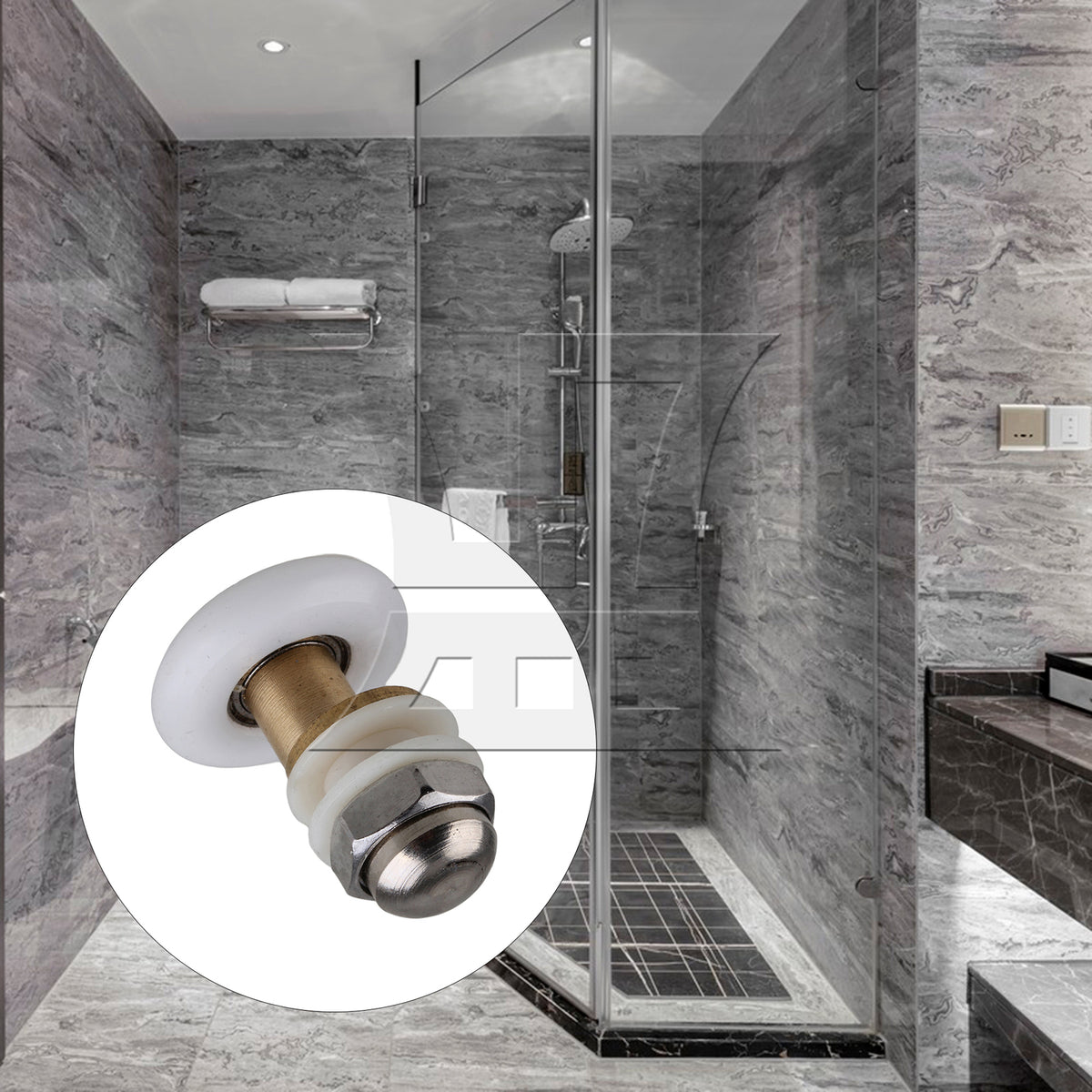 BQLZR Partiality Shower Door Roller Runner Wheel 25mm For 5mm-8mm Glass Replacement