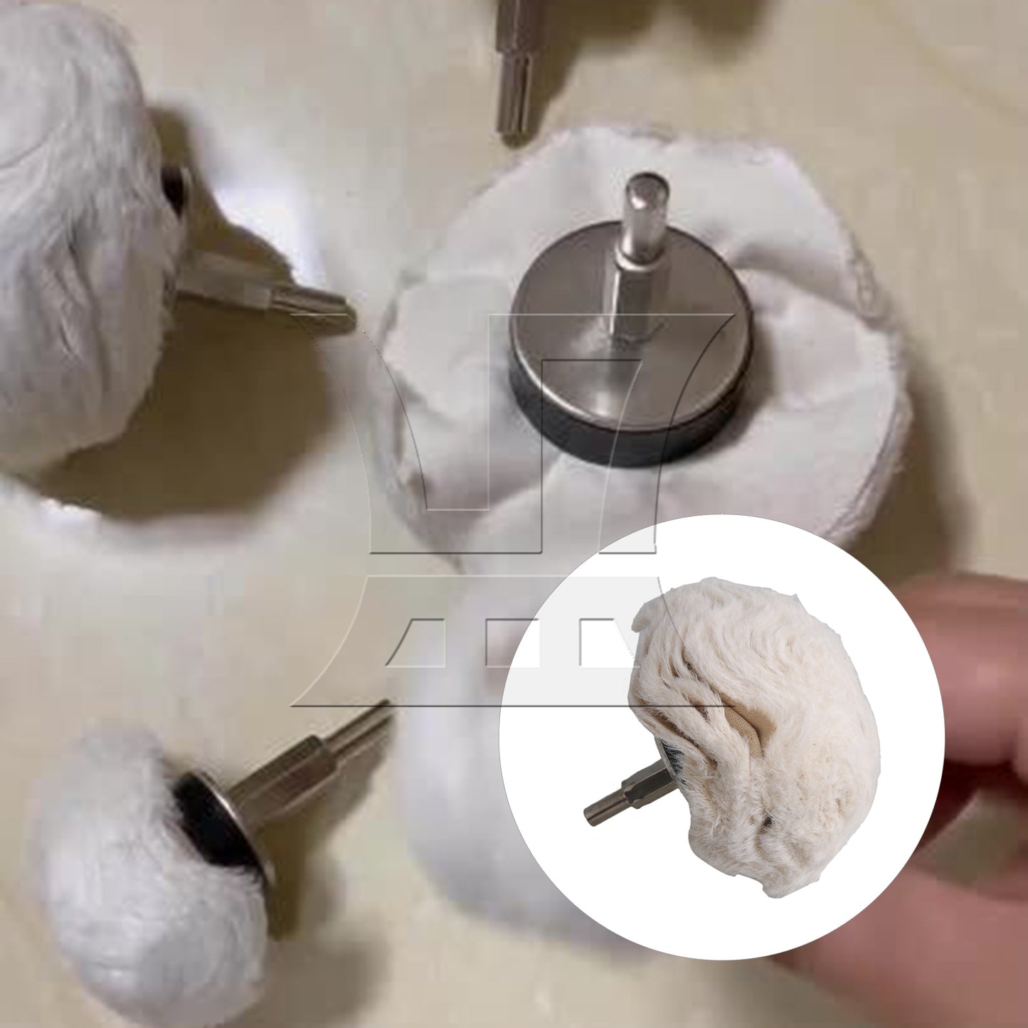 BQLZR 90mm Dia Mushroom Buffing Buffer Polish Wheel for Electric Drill