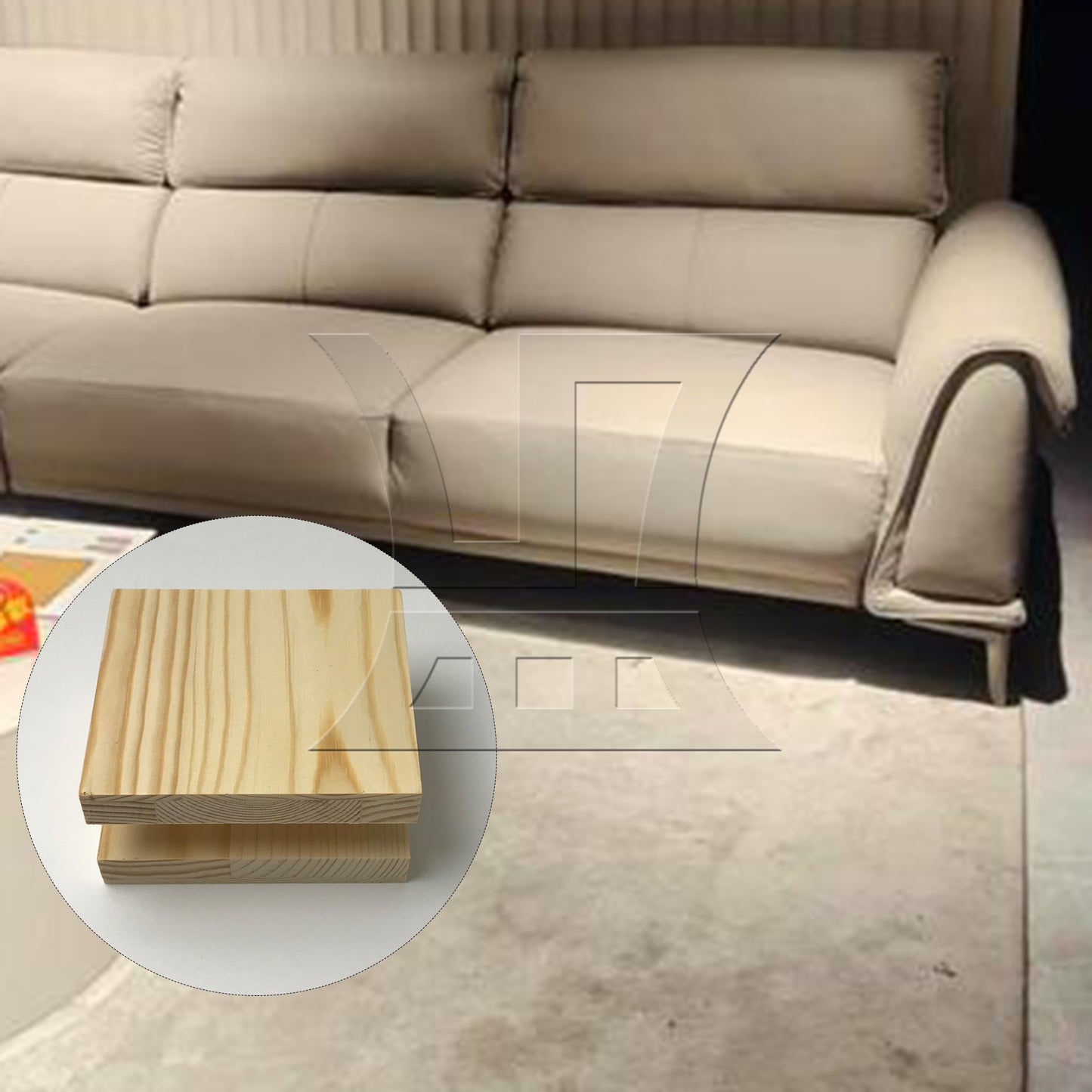 BQLZR Groove Wood Furniture Lifter Bed Sofa Table Risers Add 5cm