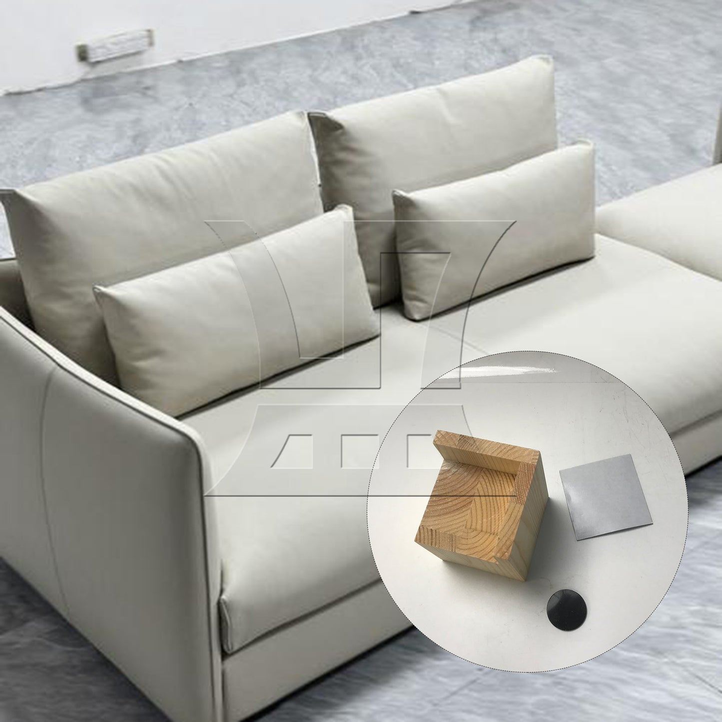 BQLZR 7x7CM Slot L-shaped Wood Furniture Lifter Bed Sofa Table Riser Add 8cm BQLZR