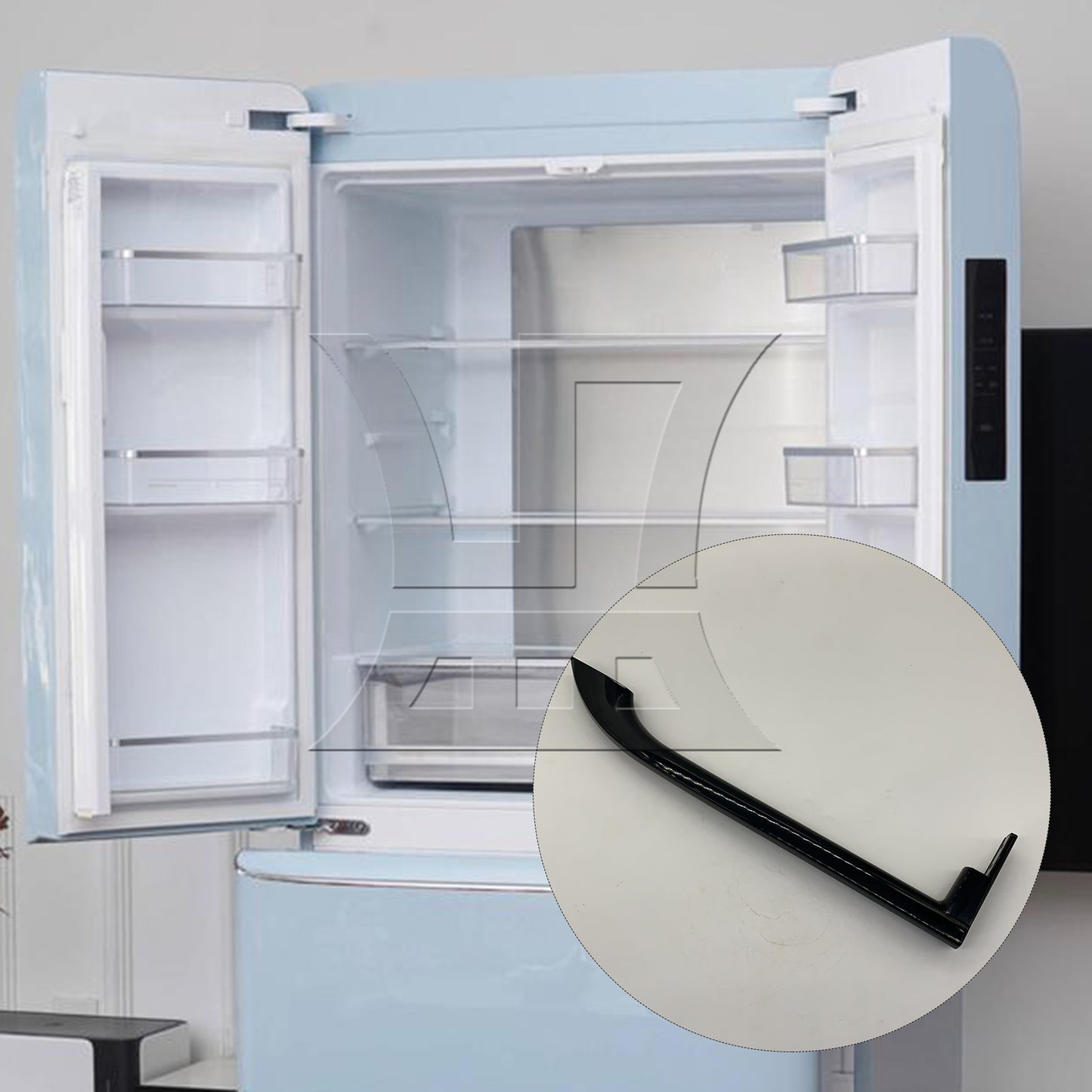 BQLZR Black Refrigerator Door Handle 5304506471