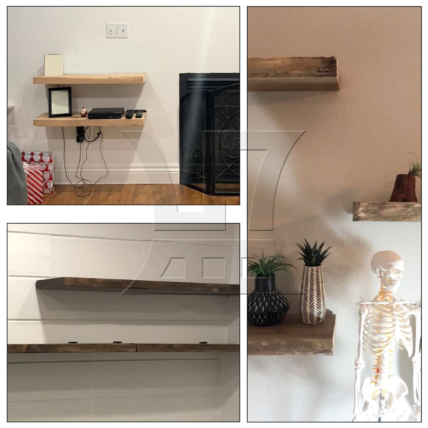 BQLZR 4 x Floating Shelf Brackets 4" Invisible Bracket Shelf Support for Home DIY