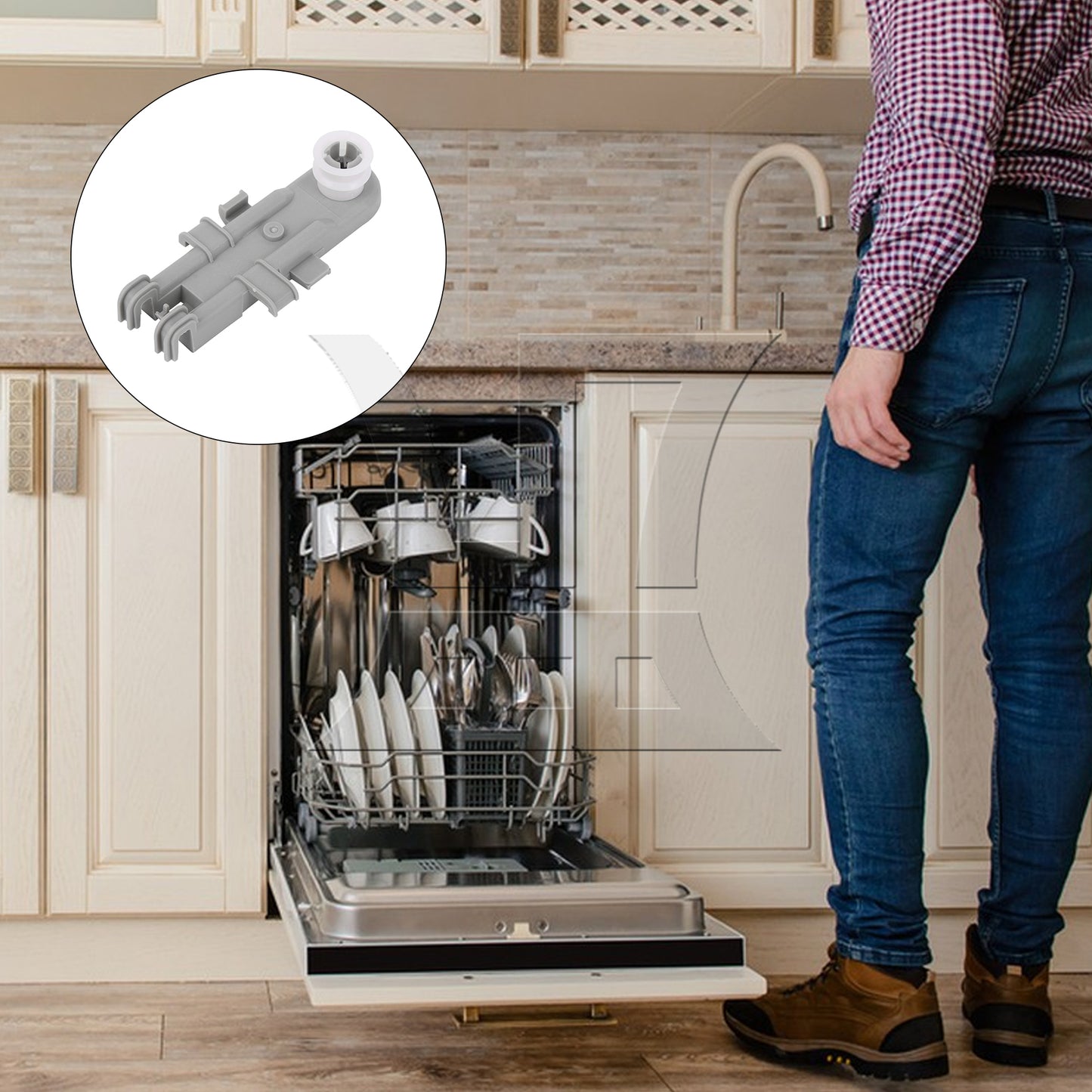 BQLZR 11.7cm Length Upper Dishwasher Rack Wheel 8268743 Fit for 8268743 GU2200XTSB1