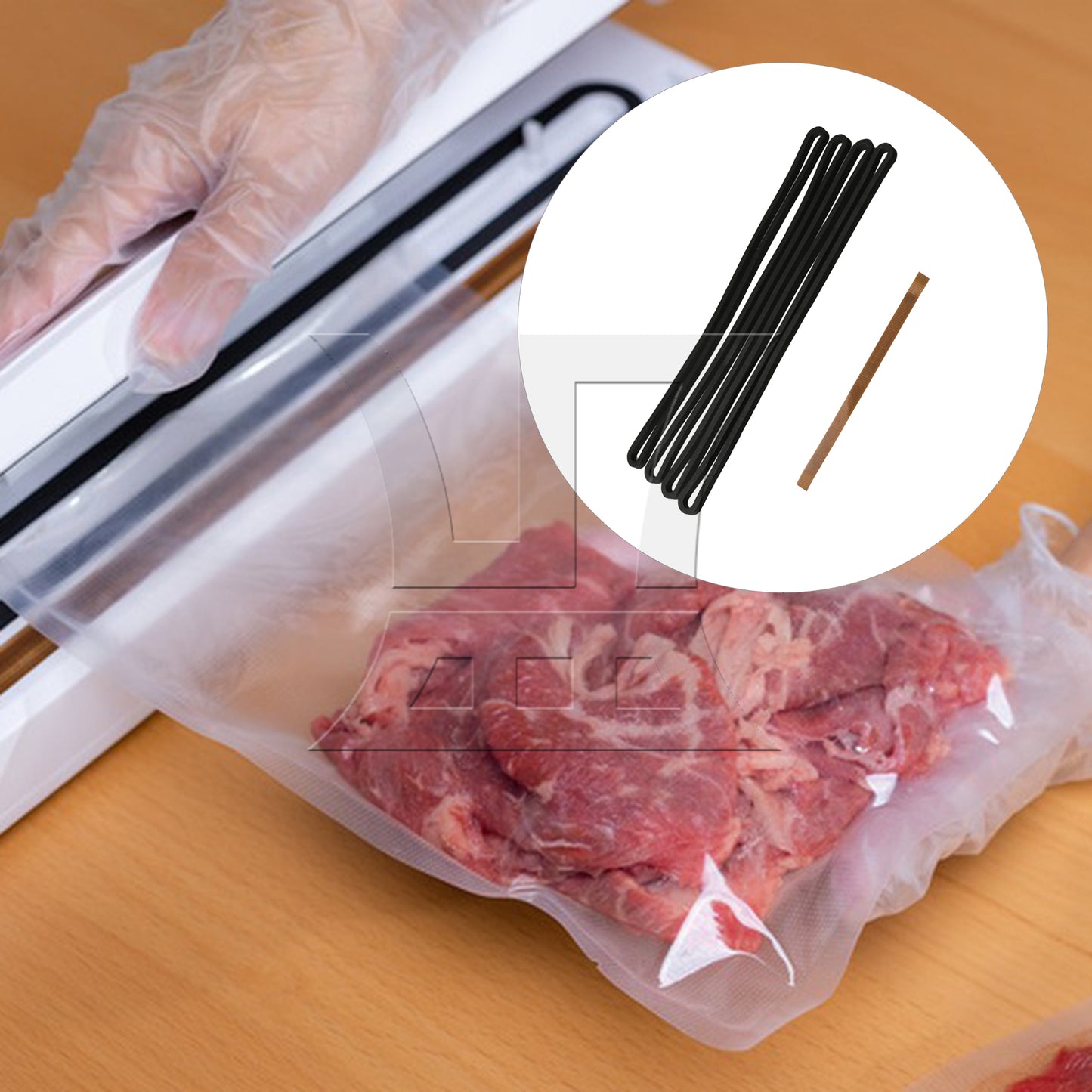 BQLZR 4 x Black Vacuum Sealer Gaskets Assembly Replace V2200 V2400 V2800