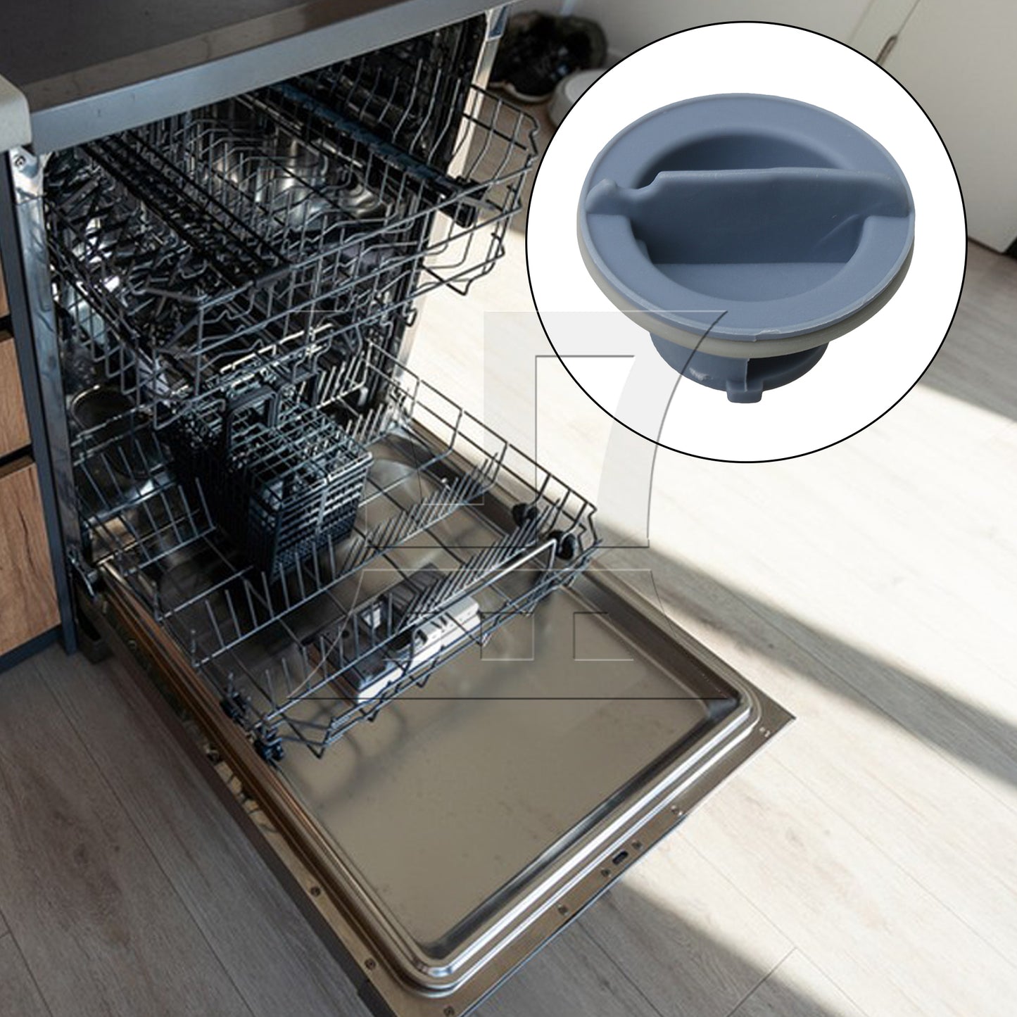BQLZR 3.6x3.6x2.4cm Plastic Gray Dishwasher Dispenser Cap Rinse Aid Caps