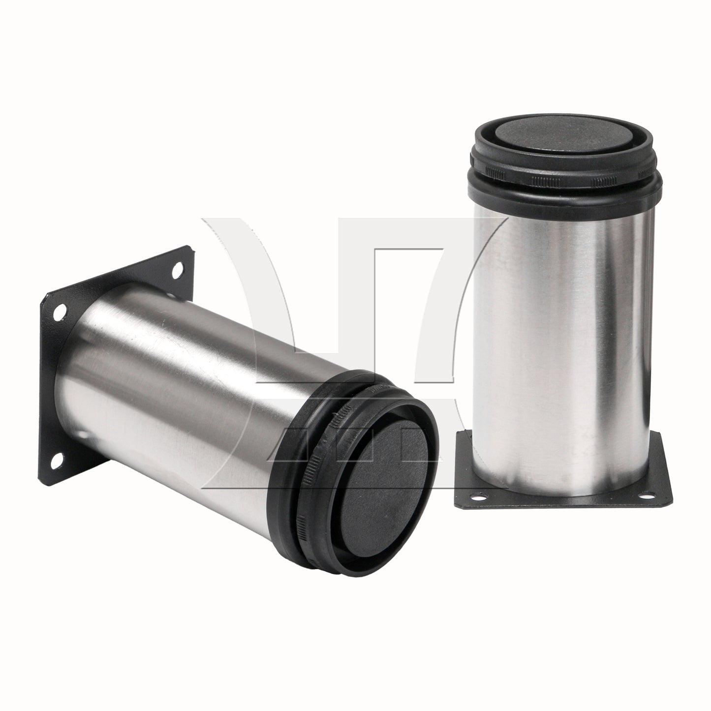 BQLZR Stainless Steel Adjustable Cabinet Feet Round Furniture Leg 1.97"x 3.94"