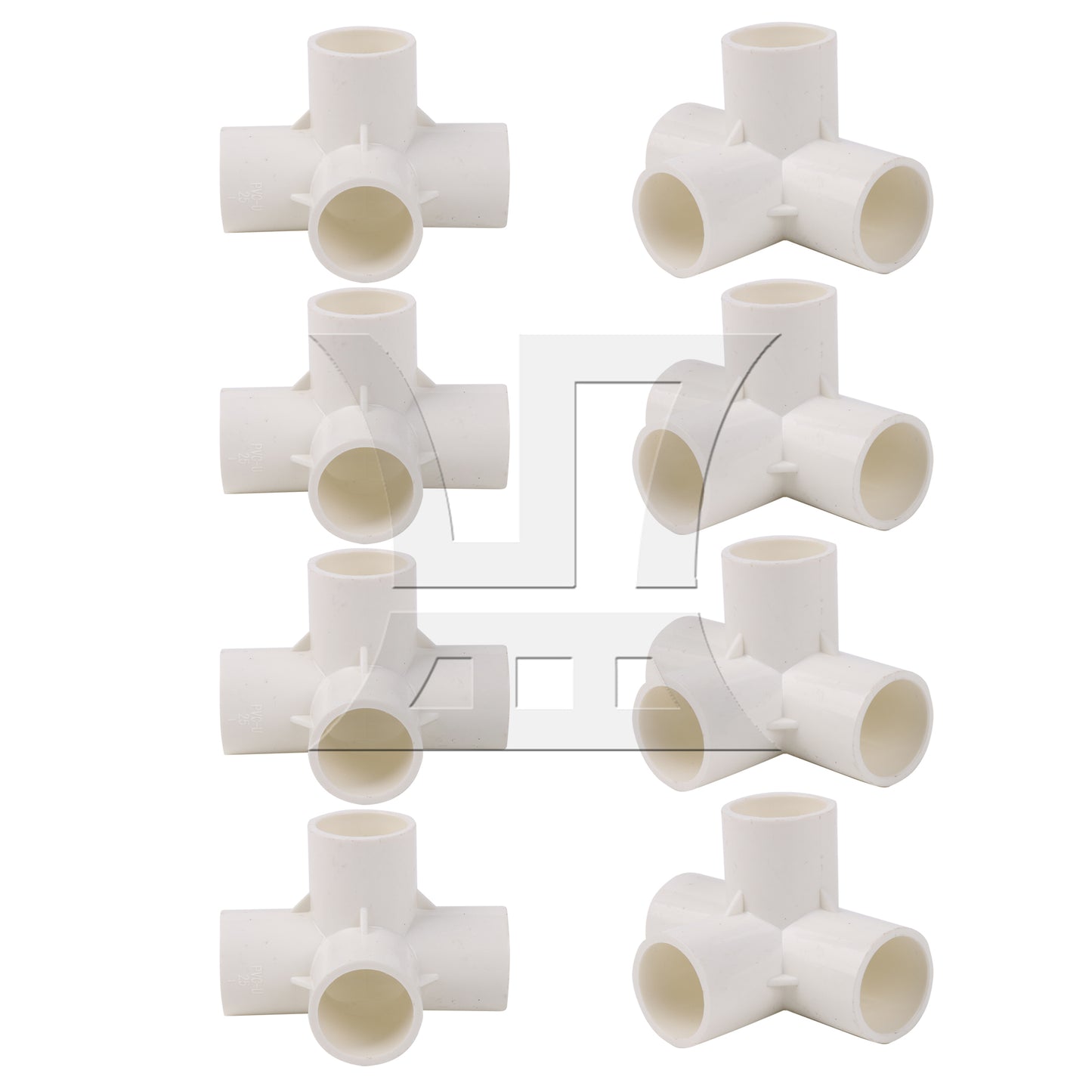 BQLZR 8 Pcs Elbow Connector 4 Way Plastic 3/4" for Agricultural Irrigation System