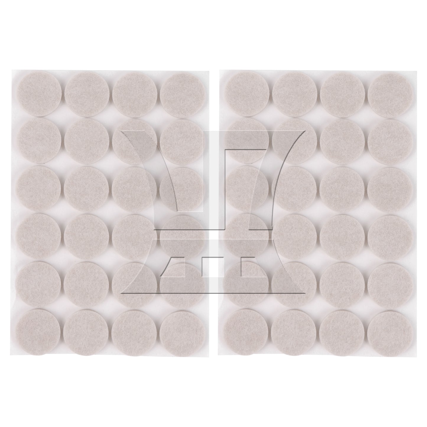 BQLZR 48 Pieces Beige Furniture Feet Felt Pad 0.98inch Diameter Self Adhesive Set