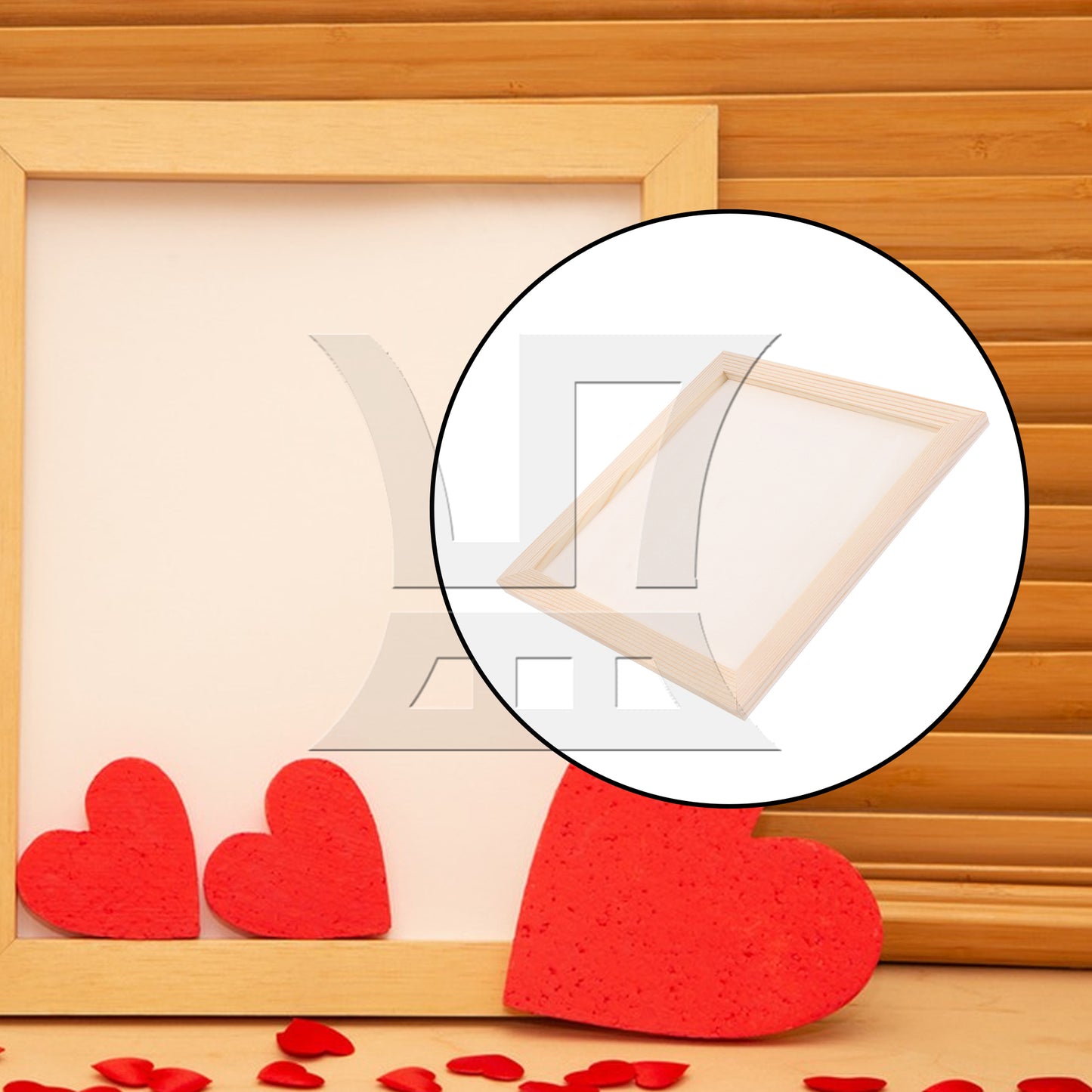 BQLZR Natural Wood DIY Picture Photo Frame for Art Supplies 7.87" x 7.87" x 0.31"