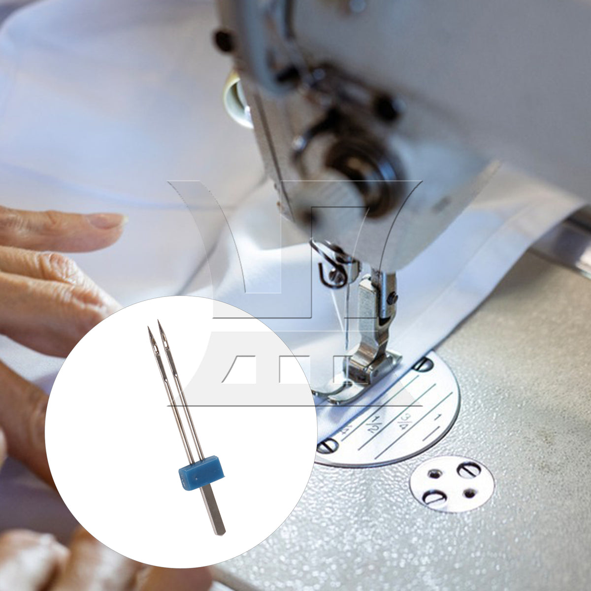 BQLZR 1PC Household Sewing Machine Twin Pin Size 2/90 Not Easy to Bend