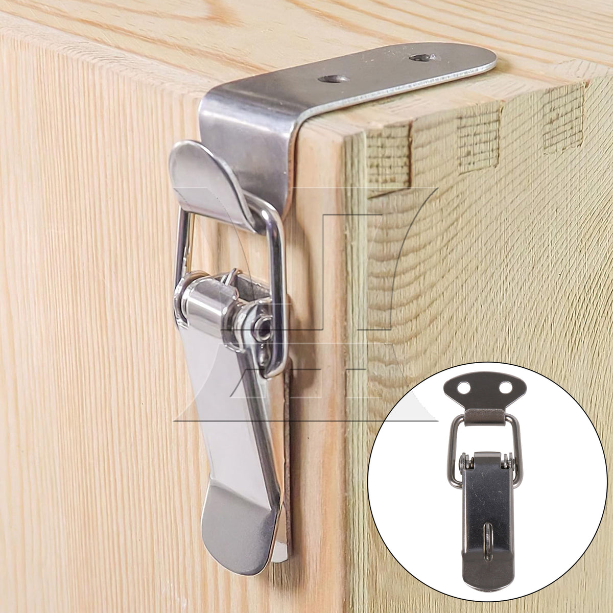 BQLZR Stainless Steel Spring Toggle Lock, High Quality Material, For Boxes, 2.95x1.06inch Silver