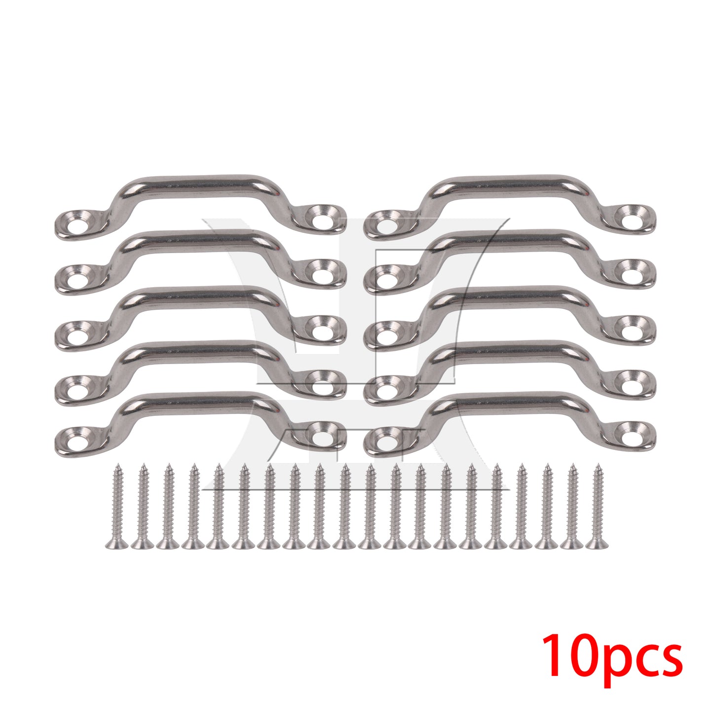 BQLZR 10pcs 304 stainless steel marine pull m5 * 65 (with 20 screws)