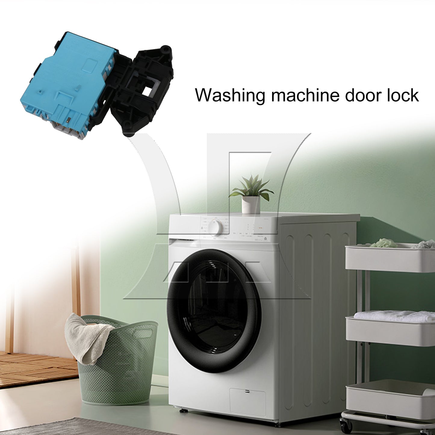 BQLZR White Washer Door Lock Switch 6601ER1004C Replacements for AP4998848 1268254
