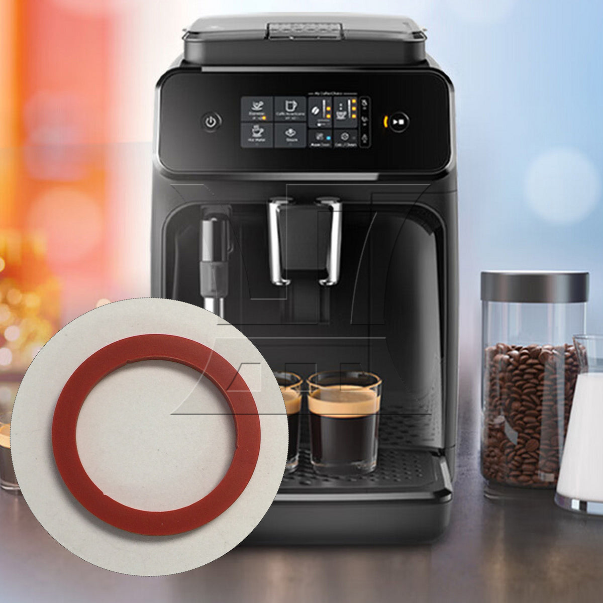 BQLZR 1pc Coffee Machine Brewing Gasket Seal Ring Red Coffee Machine Silicone O-Ring Sealing Ring Gasket