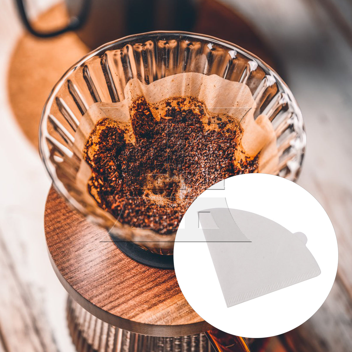 BQLZR 1pc Coffee Filters Suitable for Household Coffee Machines
