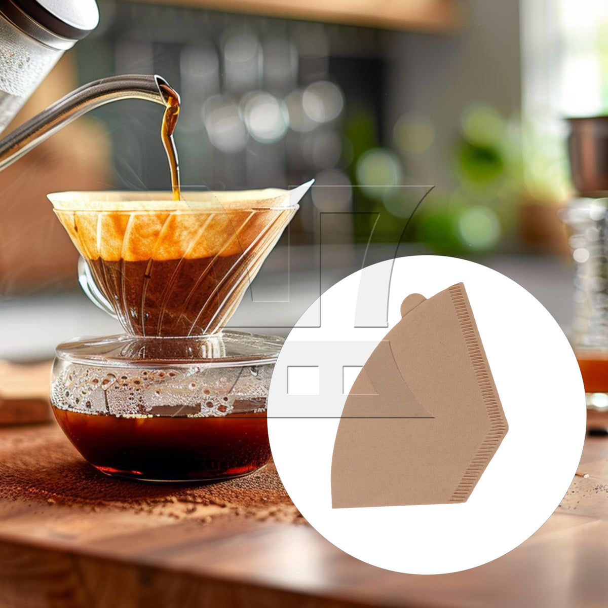 BQLZR 1pc Coffee Filters Suitable for Household Coffee Machines