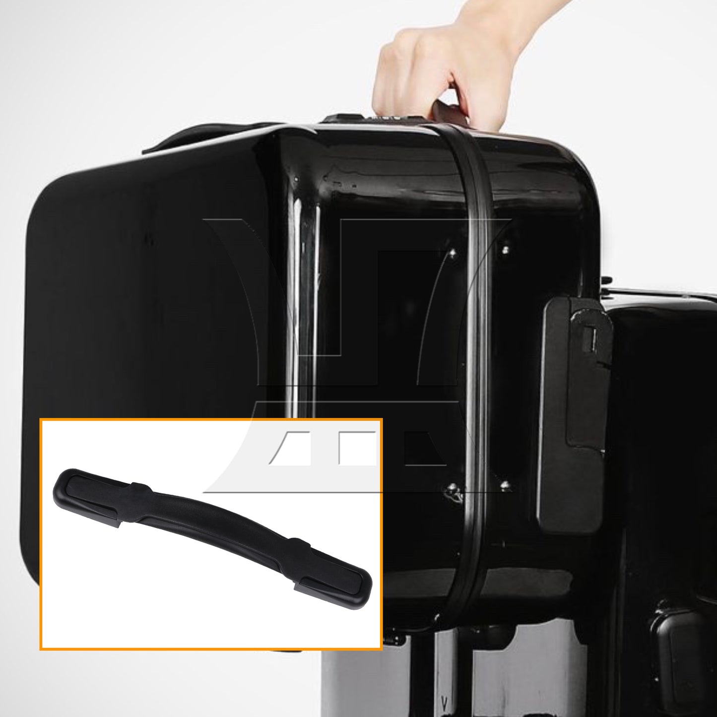 BQLZR Suitcase Handle Replacement Part Black B121 Luggage Holder 8.66Inch with Screw
