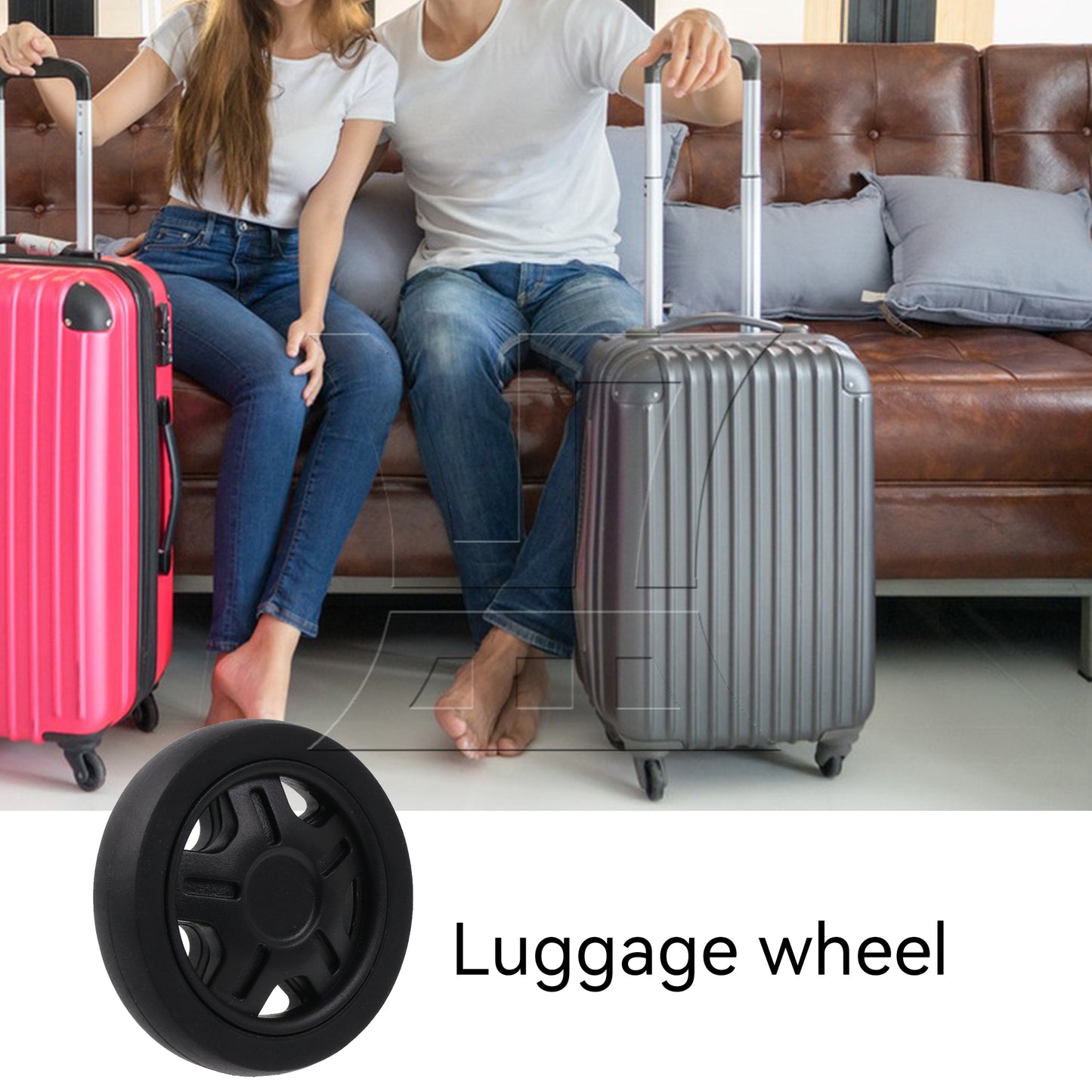 BQLZR 2Pieces Luggage Wheel 2.01"x0.43" Repair Hardware Replacement for Fj-51-11#