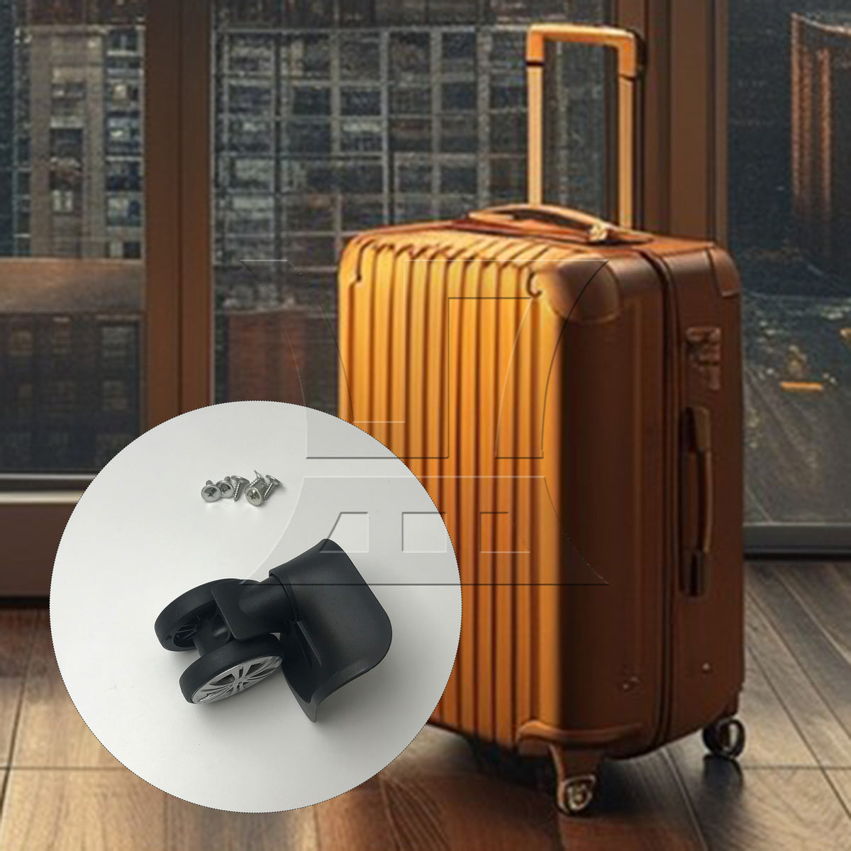 BQLZR 1pc Luggage Suitcase Wheel 603D Right Black Replacement Suitcase Caster Accessories Trolley Case Wheel