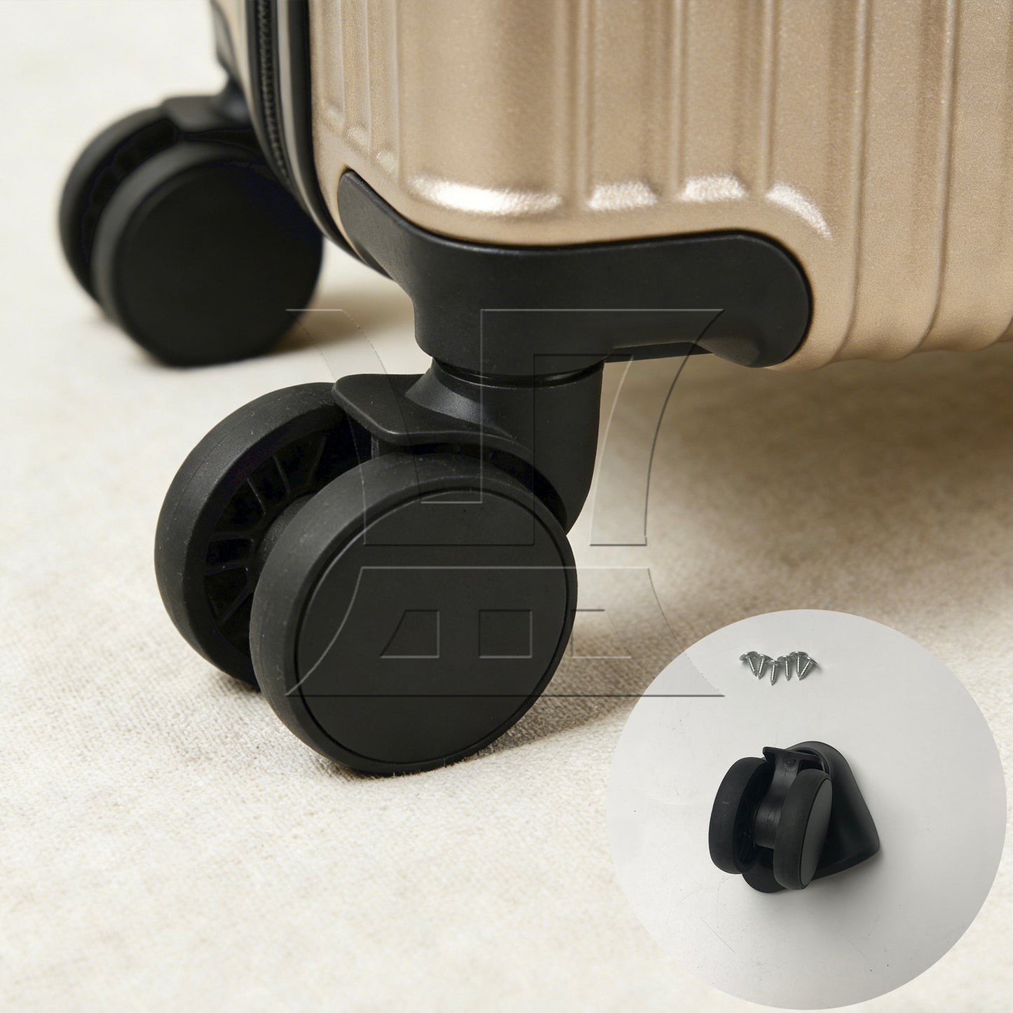 BQLZR 1pc Luggage Suitcase Wheel 603 Plane Left Black Replacement Suitcase Caster Accessories Trolley Case Wheel
