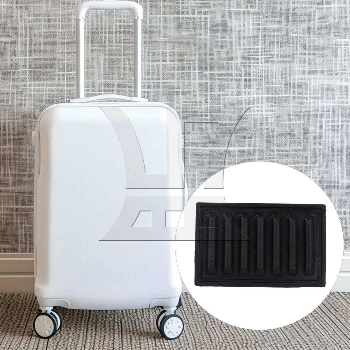 BQLZR 1pc Luggage Plastic Stud Suitcase Feet Pad Black 8x5.15cm High-quality Material Replacement J214