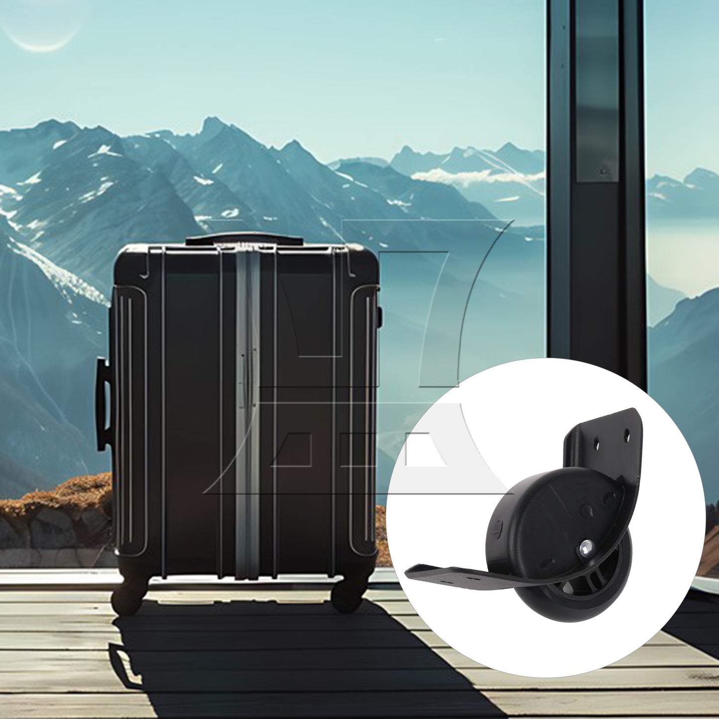 BQLZR 1pc Travel Luggage D003 Black Left for Repairing Travel Case Wheels