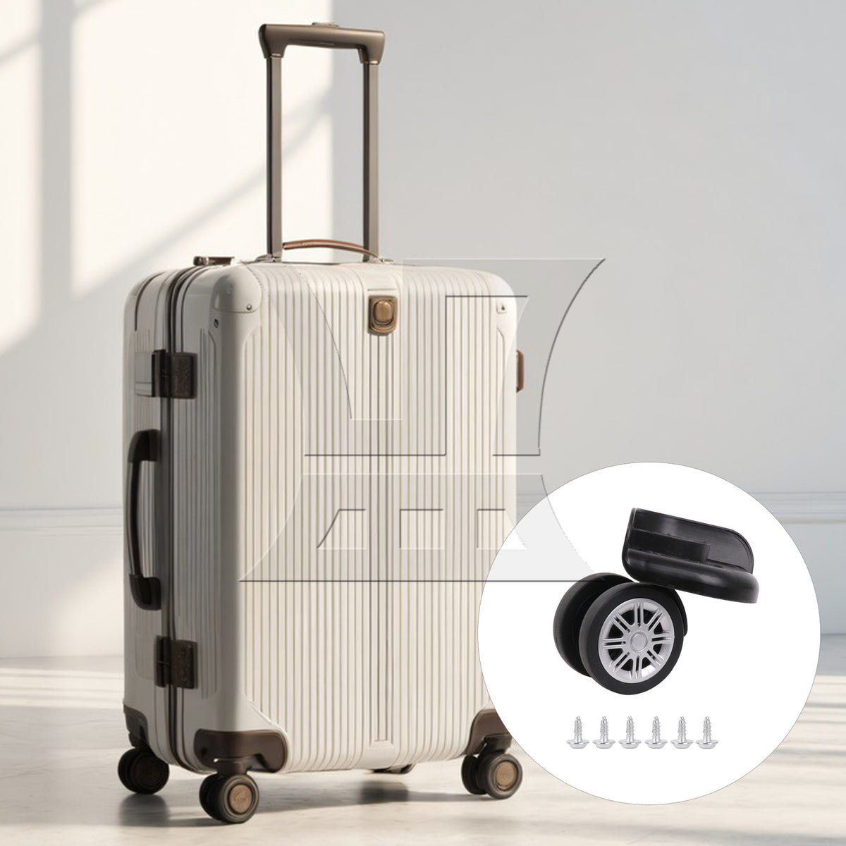 BQLZR 1pc Travel Baggage W164 Black Right Wheel for Repairing Travel Case Wheels