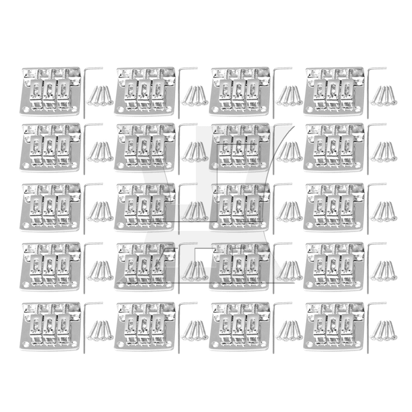 Chrome Plated Zinc Alloy Bridge BQLZR Tailpiece for 3 String Cigar Box Guitar