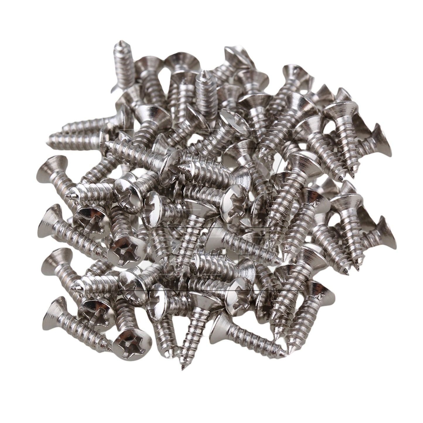50 x Chrome Guitar Bass Pickguard Screws For Guitar