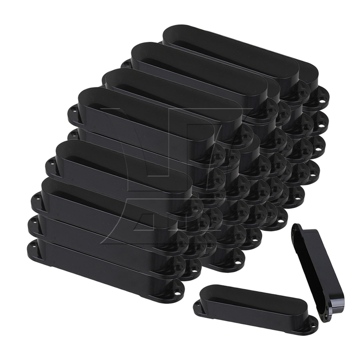 3pcs Guitar Parts White Plastic Smooth Closed Shell Single Coil Pickup Covers