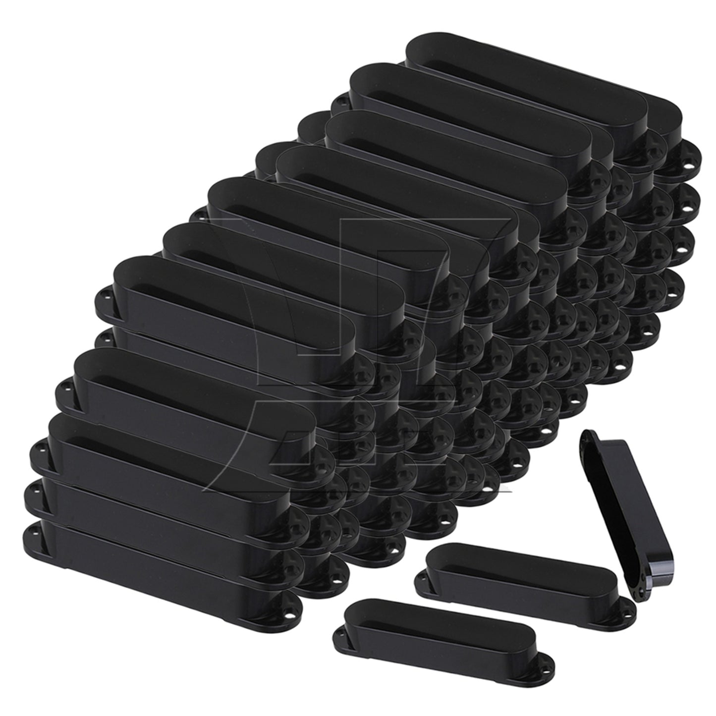 3pcs Guitar Parts White Plastic Smooth Closed Shell Single Coil Pickup Covers