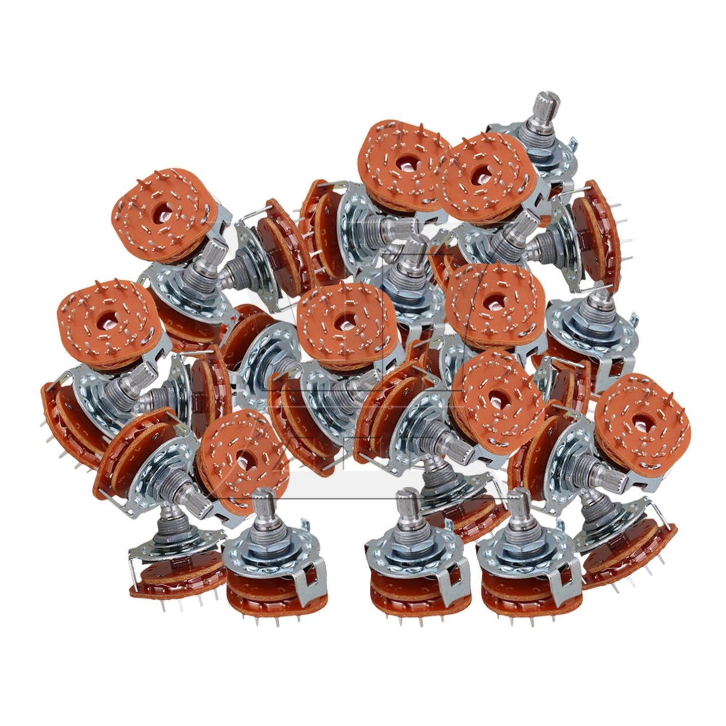 2 x Channel Band Rotary Switch Selector 2-Pole 6-Position