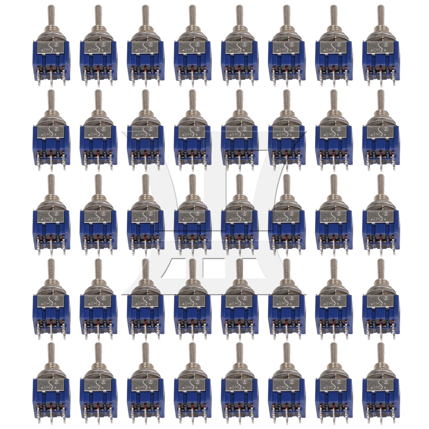 2pcs Blue Electirc 3 Position Toggle Switch DPDT AC 125V 6A TGB3